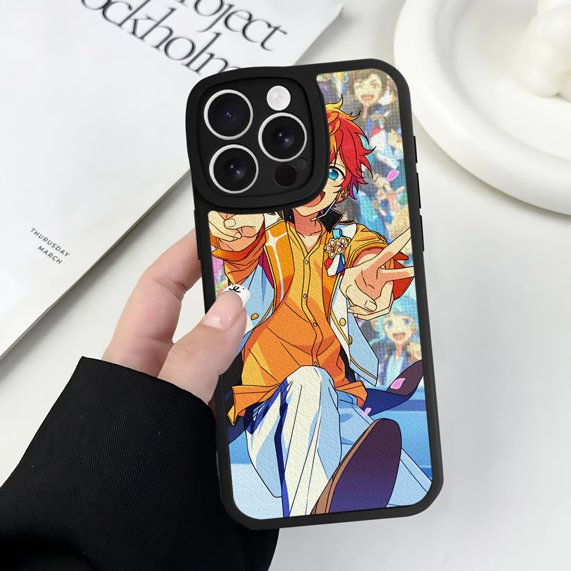 （画像用） あんさんぶるスターズ! Ensemble Stars 【iPhone 16シリーズ対応】シリコンスマホケース（レザー調） 材質：シリコン